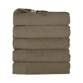 The One Towelling Classic Handdoeken - 50 X 100 Cm - 5 Stuks - Voordeelverpakking - Hotelkwaliteit - 100% Gekamd Katoen - Olijfgroen