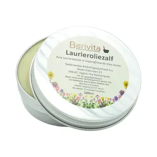 Berivita Laurierzalf 100ml Blik - Laurierbesolie Met Shea Butter - Laurus Nobilis