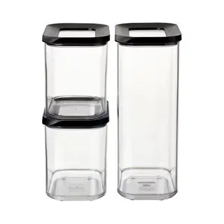 Mepal Food Storage Container 3-Piece Set - Food Containers - Kitchen Container & Organizer - Stackable & Airtight Food Storage Container - 1x 2000 Ml