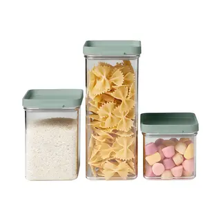 Mepal Omnia Bewaardozen – 3-delige Set – Voorraaddoos – Nordic Sage