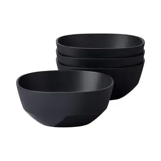 Mepal - Silueta 4-delige Schaal - Vaatwasmachine- En Magnetronbestendig - Serveerschaal - Tapasgerechten - Servies - 250 Ml - Nordic Black