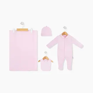 Newborn Baby Set 4 Delig Roze 0-3m