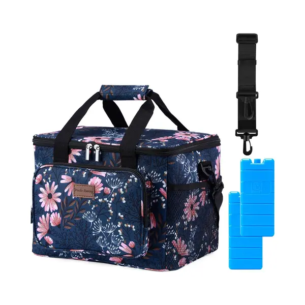 Packaway 4 Laags Geïsoleerde Koeltas - Lunchtas 15 Liter - Japanse Bloem thumbnail