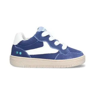 BunniesJR 226206-420 Jongens Lage Sneakers - Blauw - Leer - Veters