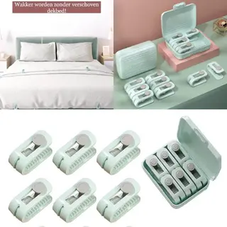 Nieuw Stevige Dekbed Clips - 6 Stuks - Groen- Inclusief Opbergdoosje - Dekbed Knijpers - Dekbed Klemmen - Dekbedclips - Lakens - Klemmen