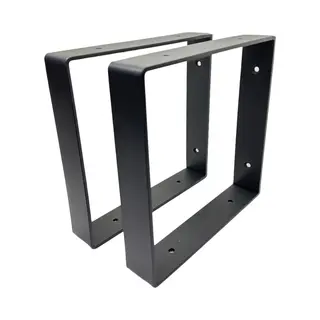 Maison Dam 2x Plankdrager Vierkant - Wandsteun – Voor 2 Planken Van 20cm Diep – Mat Zwart - Incl. Bevestigingsmateriaal + Schroefbit