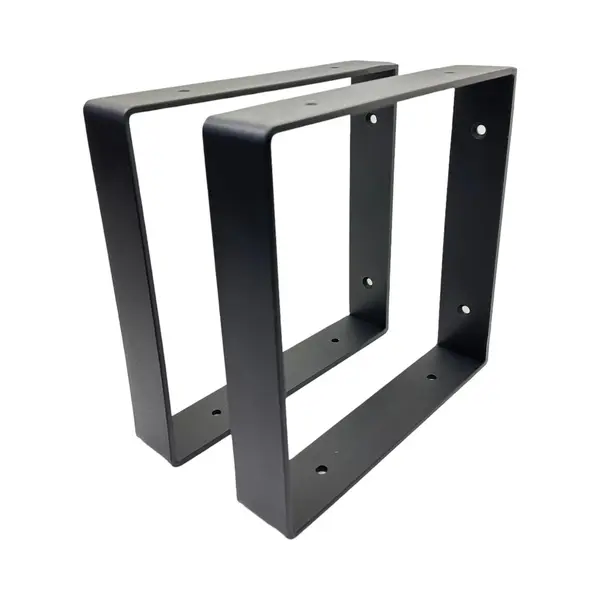 Maison Dam 2x Plankdrager Vierkant - Wandsteun – Voor 2 Planken Van 20cm Diep – Mat Zwart - Incl. Bevestigingsmateriaal + Schroefbit thumbnail