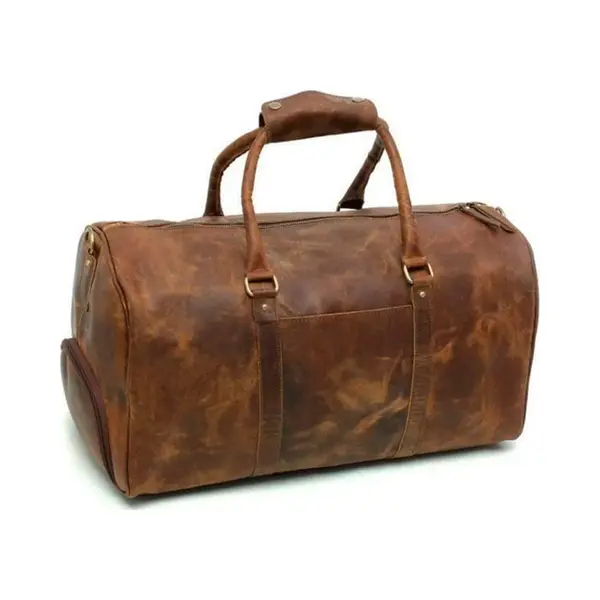 Dyronics Luxe Leren Reistas Cognac – Weekendtas thumbnail