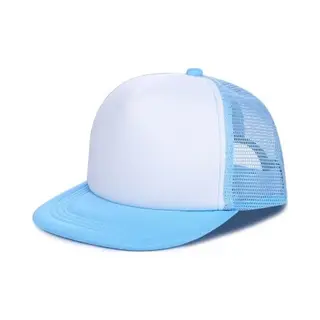 Jumada's Truckers Cap (Junior) - Pet - Halve Mesh - Polyester - Petten - Lichtblauw/Wit