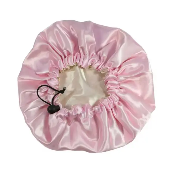Jumada's - Satijnen Slaapmuts - Slaapmuts - Satijn - Nacht Muts - Bonnet - Slaap Cap - Bonnet - Dames - Volwassenen - Licht Roze thumbnail