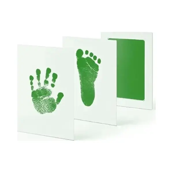Jumada's - Baby Voet En Handafdruk - Inktpad - Groen thumbnail