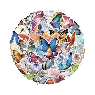 Knaak Vlinder Stickers 50 Stuks - Scrapbook Stickers - Laptop Stickers