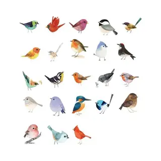 Knaak Bullet Journal Stickers - Little Birds - 46 Stuks - Planner Agenda Stickers - Vogel Stickers