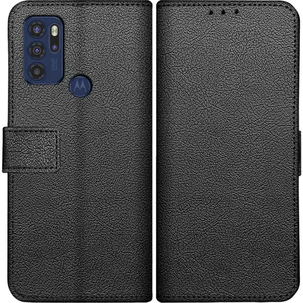 Cazy Hoesje Geschikt Voor Motorola Moto G60s Hoesje Met Pasjeshouder - Bookcase Classic - Zwart thumbnail