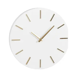 Mica Decorations Brixen - Wandklok -Ø35, 5 Cm - Wit