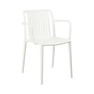 Mica Decorations Paloma Tuinstoel - L53 X B53 X H77, 5 Cm - Polypropyleen - Wit