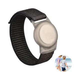 Premium Armband Geschikt Voor Apple AirTag Voor Kinderen Met Klittenband Sluiting | AirTag-sleutelhanger Hoesje Kind | Polsband Gps Horloge Kind |