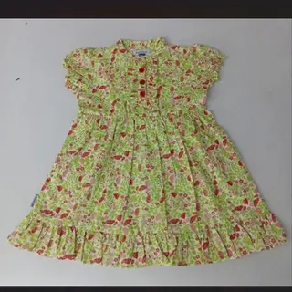 Comfort & Care Apparel | Rood/groen Bloemetjes Jurkje | Maat 104