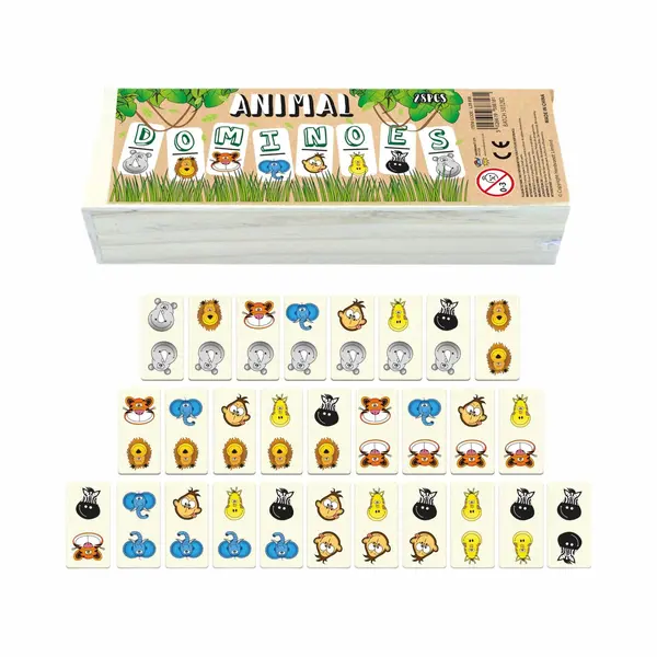 Isa's Friends Dieren Domino - Houten Speelgoed Familiespel - 28 Stuks - 3+ Jaar thumbnail