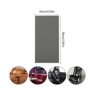 Gear3000 Gear 3000® Pu Leer Reparatie Set - Leather Repair - Leder Patch - Zelfklevende Sticker Donkergrijs