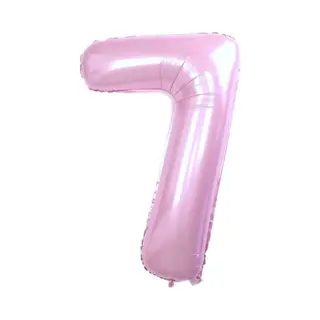 Q2P Ballon Cijfer 7 Jaar Roze Verjaardag Versiering Cijfer Helium Ballonnen Roze Feest Versiering 36 Cm Met Rietje