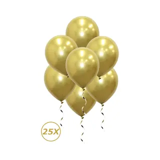 Q2P Gouden Helium Ballonnen 2024 Nye Verjaardag Versiering Feest Versiering Ballon Chrome Goud Luxe Decoratie - 25 Stuks