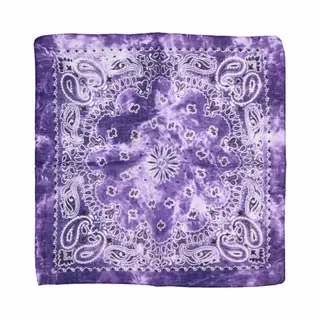 Fako Fashion - Paisley Bandana - Tie Dye - Acid Wash - Paars