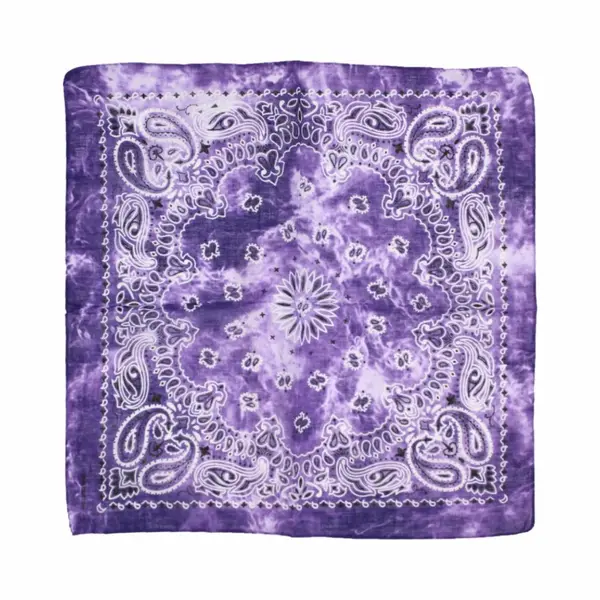 Fako Fashion - Paisley Bandana - Tie Dye - Acid Wash - Paars thumbnail
