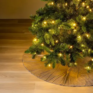 Kerstboomrok 'Lumi' (Ø120cm) - Driftwood/taupe