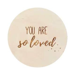 Fien & Feau Muurcirkel Binnen | Muurcirkel Kinderkamer | Houten Muurcirkel | 25 Cm | You Are So Loved