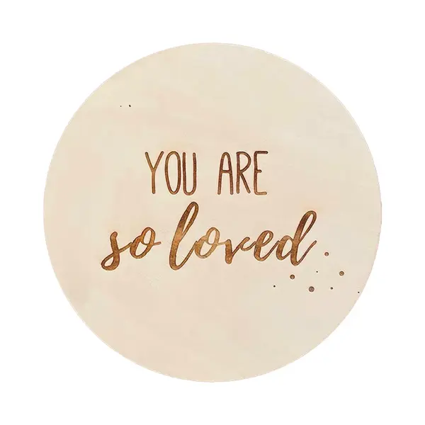 Fien & Feau Muurcirkel Binnen | Muurcirkel Kinderkamer | Houten Muurcirkel | 25 Cm | You Are So Loved thumbnail