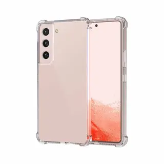 Solutionss4 Hoesje Geschikt Voor Samsung Galaxy S22 Hoes Siliconen - Backcover - Optimale Bescherming - Transparant