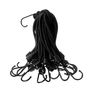 Stack® Spanelastiek Met Haak - 10 Stuks - Zeilspanner & Spinhaak - Ideaal Voor Afdek Zeil, Tent & Spandoeken - Spanrubbers Set - Spanner Elastiek