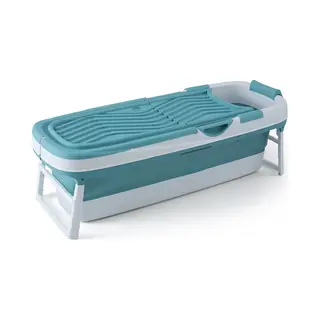 Livista® - Opvouwbaar Xxl Bad - Blauw - Zitbad - Ijsbad Volwassenen - Inklapbaar - Bath Bucket - 158 Cm Lang - Xxl - Incl. Onderwater Led Lichten En