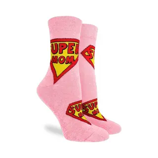 Malinsi® Grappige Sokken SuperMom - Leuke Huissokken Dames - Gekke Cadeaus Cadeautjes Volwassenen - Funny Socks Geschenkset Met Tekst - Cadeau Voor