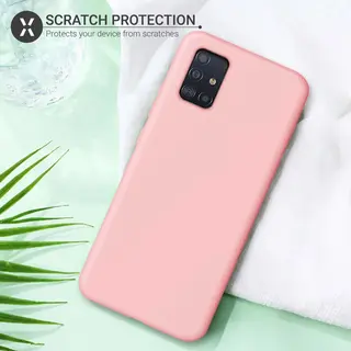 Shieldcase Siliconen Hoesje Geschikt Voor Samsung Galaxy A51 - Silicone Back Cover - Bescherming Tegen Vallen & Stoten - Roze