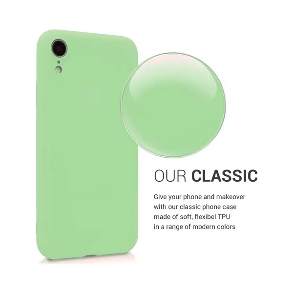 Shieldcase Siliconen Hoesje Met Camera Bescherming Geschikt Voor Apple IPhone Xr - Optimale Bescherming - Siliconen Hoesje - Backcover - Lichtgroen thumbnail