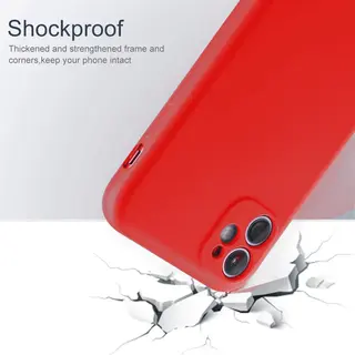 ShieldCase Siliconen Hoesje Met Camera Bescherming Geschikt Voor Apple IPhone 11 - Rood - Flexibele En Schokbestendige Case - Krasbestendige Silicone