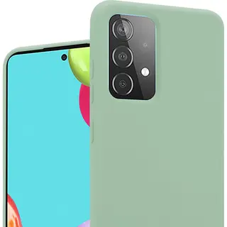 ShieldCase Silicone Hoesje Geschikt Voor Samsung Galaxy A52 Siliconen Hoesje - Silicone Back Cover - Lichtgroen