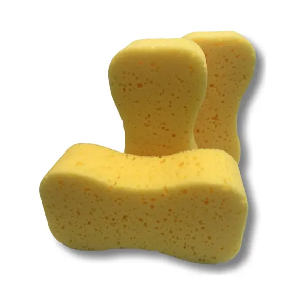 Maus - Autospons Geel - 3 Stuks - 22x11x7 Cm - Spons Voor Autowassen. thumbnail