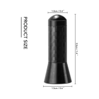 Antenne - Auto Antenne - Carbon Fiber Antenne - Korte Antenne Universeel -Zwart