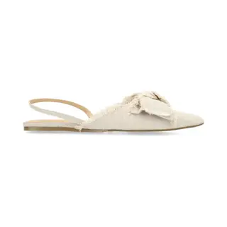 Sacha Ballerina Met Riempjes Beige