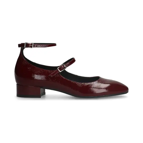 Manfield Bordeauxrote Mary Jane Lackpumps thumbnail