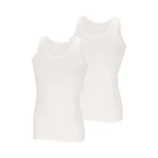 Bamboo - Hemden Heren - Onderhemd Heren - 2-pack - Wit - L - Tanktop Heren - Singlet Heren - Bamboe - Apollo