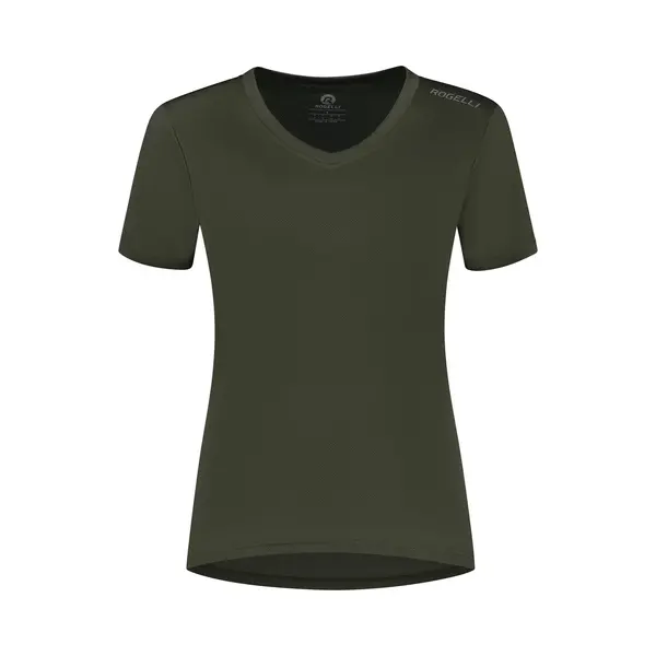 Rogelli Sportshirt Dames Korte Mouwen - Hardloopshirt - Groen - Maat S thumbnail