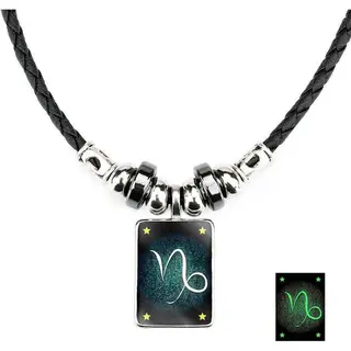 TrendFox Steenbok / Capricorn Sterrenbeeld Ketting Met Hanger - Glow In The Dark - Kettingen Heren Dames - Astrologie - Valentijnsdag - Valentijn Cadeautje