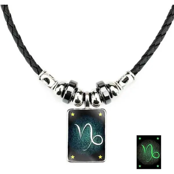 TrendFox Steenbok / Capricorn Sterrenbeeld Ketting Met Hanger - Glow In The Dark - Kettingen Heren Dames - Astrologie - Valentijnsdag - Valentijn Cadeautje thumbnail