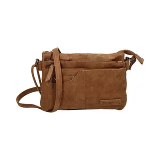 Bicky Bernard Schoudertas 2 Vaks Tasje - Telefoontas Camel- BB66661 - Schoudertas Dames