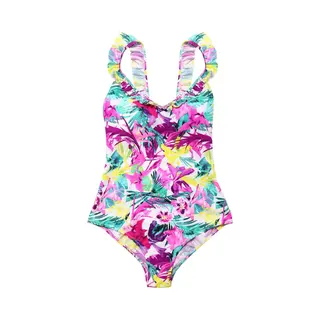 La V Badpak Dames Met V Hals - Violet Pink - L (valt Klein)