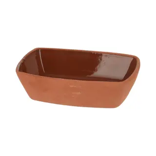 Excellent Houseware Tapasschaaltje/serveerschaaltje - Terracotta - 170 Ml - 13 X 9 Cm